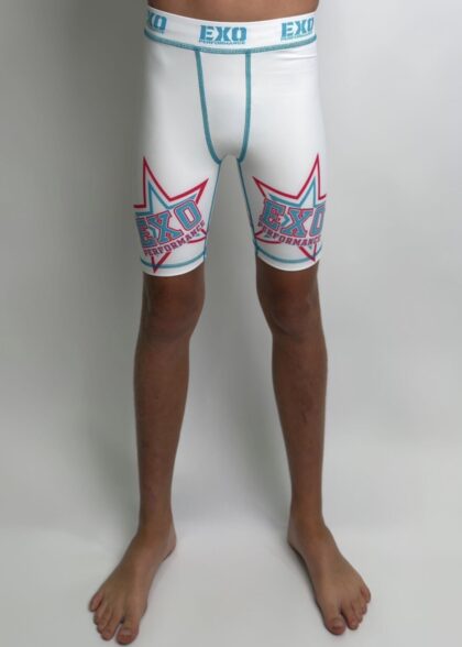 White Sky Freeze Compression Shorts | Youth